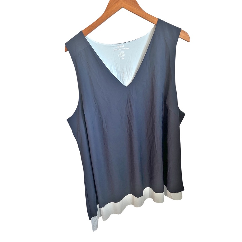 Game by Universal Standard Women's Blue Asymmetrical Hem Tank Size Large 22-24